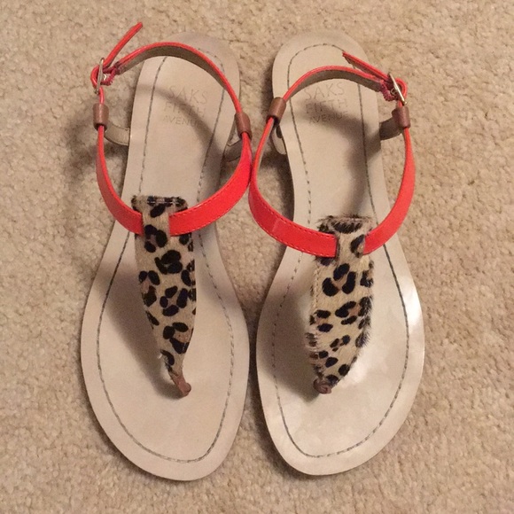 Saks off fifth leopard print sandals - Picture 1 of 4